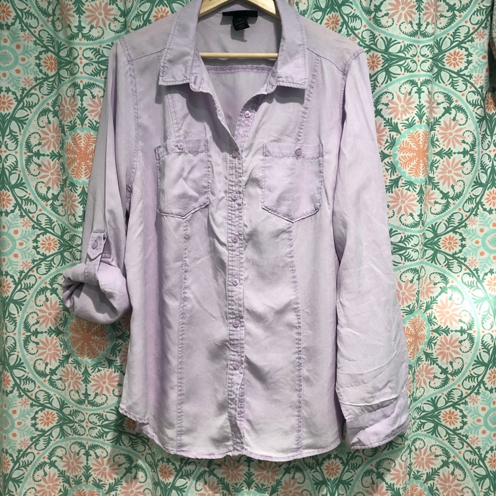Lane Bryant Lavender Button Down